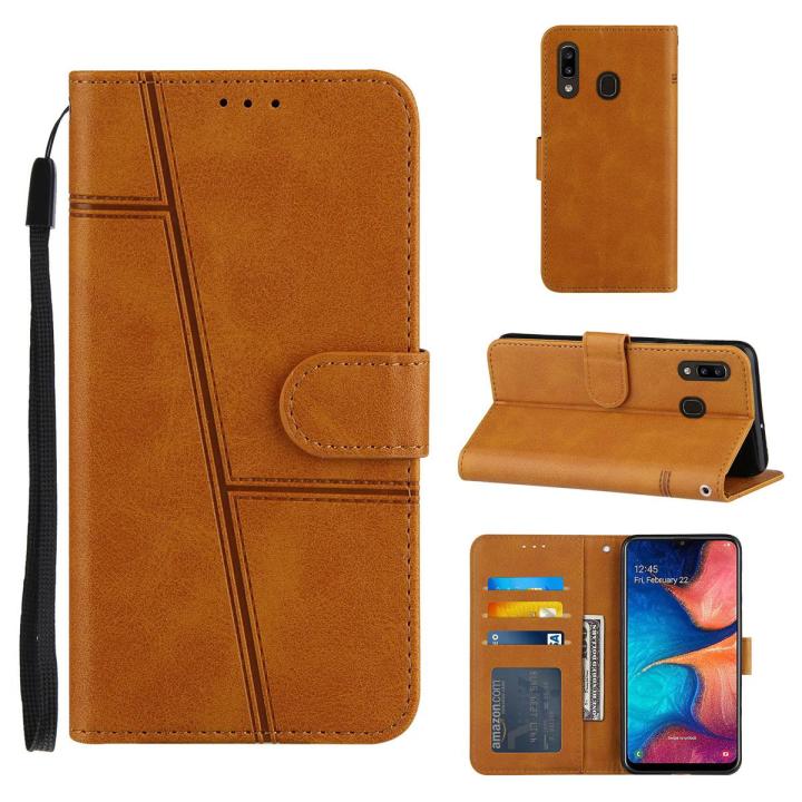 Phone Case for Samsung Galaxy A20 - PU Leather Case - Card Slot Design