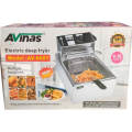 Avinas Electric Deep Fryer – Adjustable Temperature Stainless Steel Fryer | Fast Heating for Home Use. 