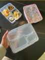 Portable Snack Box Leak Proof Lunch Box 4 Compartment Food Container Reusable Microwave Fruit Salad Boxes For Kids Adults. 