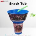 2 in 1 Snack Tub with Straw Glass For Kids Snack and Drink Cup, Cup Bowl Combo with Straw, Stadium Tumbler , Stadium Cups for Cinema, Snackz Cups with Top Bowl for Popcorn French Snacks and Cup for Drinks. 
