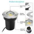 Waterproof 3W LED Underground Light: COB Floor Lamp for Outdoor Ground Spot, Landscape, and Garden Illumination - Warm Color, 220V. 