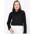 HOME SHOPPING 5   Kraus Jeans Women Black Solid Denim Jacket. 