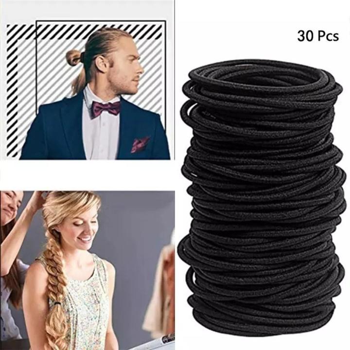 【HOT】 30/50/100Pcs Hair Tie Girls With Black Hair Tie High Elastic Rubber Band For Women Men Thin Hair Tie Hair Accessories Hair Ties