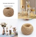 Pack of 3 - Multifunctional 100Meters Long Natural Jute Rope Brown Jute Rope Twine String Cord Shank Craft String, DIY Jute Rope for All Art Craft and Other Glass Bottle Decor Purpose. 