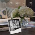 3 In 1 Digital LCD Temperature Humidity Meter - Indoor/Outdoor Room Thermometer Clock Hygrometer With Alarm Clock (IMPORTED) HTC 1. 