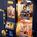 DIY Automatic Doll Machine Kids Coin Operated Play Game Mini Claw Catch Toy Crane Machines Music Doll for Christmas gifts. 