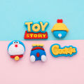 Cartoon Doraemon full body jingle head butt bell resin mobile phone case accessories shoe buckle patch diy headwear. 