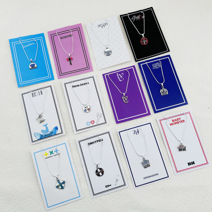 Kpop Idol Seventeen NMIXX IVE TXT Enhypen Necklace Korean Idol Fashion Accessories