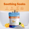 Orange Ginger Bath Salt 32 Ounces 907gm Epsom Salt with Natural Ginger and Orange Essential Oils Plus Vitamin C in BPA Free Pouch with Easy Press-Lock Seal. 