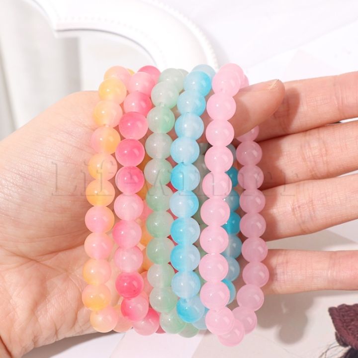 Beads Play Plate Bead Beads Bracelet Around The Finger Women  Men/Women  Men Gradient Color Beads Adjustable Stretch Bracelet For Anxiety Relief Jewellery Accessories Student