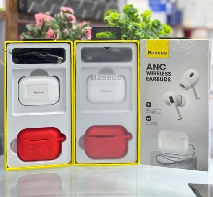 Baseus ANC Wireless Earbuds Bluetooth 5.0, Quad-Mic Noise Cancellation ...