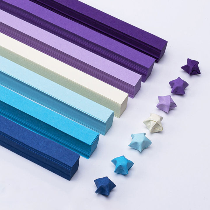 540pcs/set Vintage Colorful Star Origami Paper Lucky Five-pointed Star Strip Folding Gradient Star Paper DIY Origami Paper