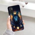 Soft Case For Redmi Note 9T 9S 11 9 8 11E 10 Pro 11s 10s 8T 11t 5G Xiaomi 12 12X Moon Wolf Howl Art Black Protection Phone Cover. 