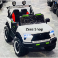 New Light off-Road Vehicle, Windshield with Running Water Lights Kids Electric Jeep Car Remote and Self-Drive, Door Open Push Start With Music USB Option, 2 Battery Big Motors 2 to 10 Years Age. 
