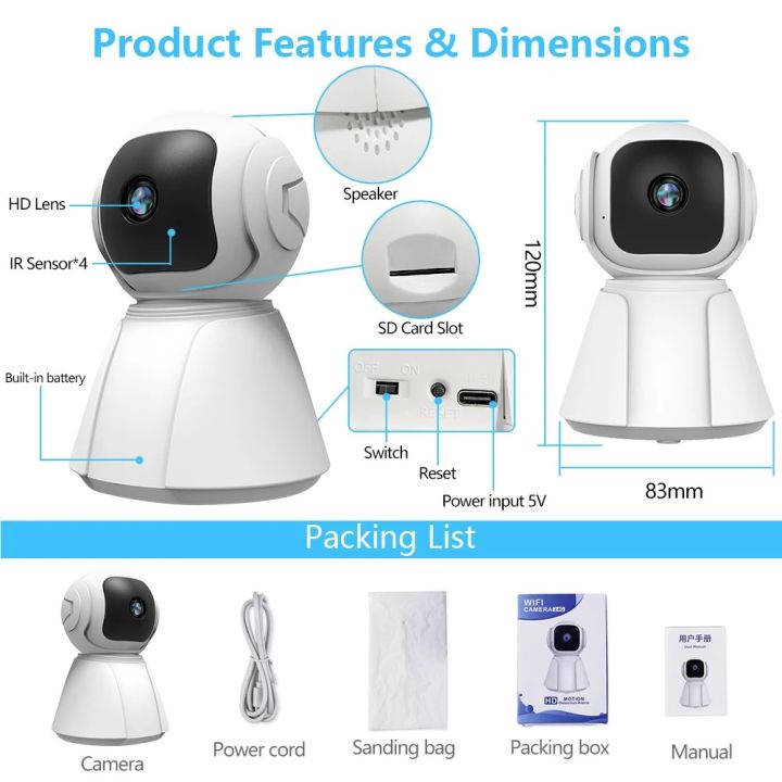 Rechargeable%20Battery%205%20Mega%20Pixel,%20Wifi%20Surveillance%20Camera%20With%20AI%20Detection,%20360%20Degree%20Display%20With%20memory%20card%20and%20mobile%20saving%20videos%20features%20-%20Image%207