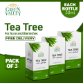 Green Valley Tea Tree Oil (Pack of 3) – For Acne and Blemishes Skin | To Remove Pimples | For Dandruff or an Itchy Scalp | Treat foot, nail infection – 30ml. 