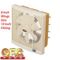 GFC Exhaust Fan - Plastic Body Fancy - Copper Winding - 10'' Fitting - Off White. 