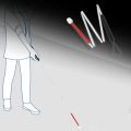 Aluminum Folding Cane 4-Sec Folding Cane with Rolling Tip for Blind Walking Stick. 