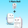 DOLPHINIX - Mini Printer With Thermal Paper  Rolls and  Sticker Roll | Inkless Bluetooth Portable Photo Printing 57mm for Android IOS with Adhesive Label Thermal Papers , Mini Printer for mobile , Printer Small Mini , Mini printer For mobile photo. 
