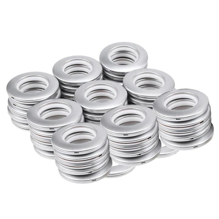 50 Pack Curtain Grommet, Inner Diameter 43mm Curtain Eyelet Rings Nanoscale Low Noise Roman Ring (Silver) - silver