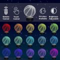 Lampeez Basketball Night Light Kids 3D Optical Illusion Lamp with 16 Colors Changing Remote Control Birthday Xmas Valentine's Day Gift Idea for Sport Fan Boys Girls. 