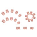 Menggh (with glue) 24pcs Artificial Nails, Hot-selling French False Nails. 