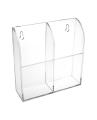 Clear Acrylic TV AC Remote Control Holder 2 Compartments. 