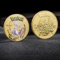 Pokemon Coine Anime Commemorative Gold Coin Metal Pokémon Coins Pikachu Vmax Charizard Mewtwo Golden Round Iron Hard Cards Toys. 