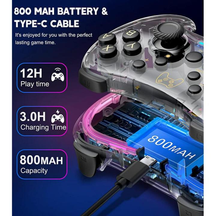 BEBONCOOL Wireless Switch Pro Controller for Nintendo Switch/Lite/OLED/PC/IOS/Android,Switch Remote for Multi-Platform