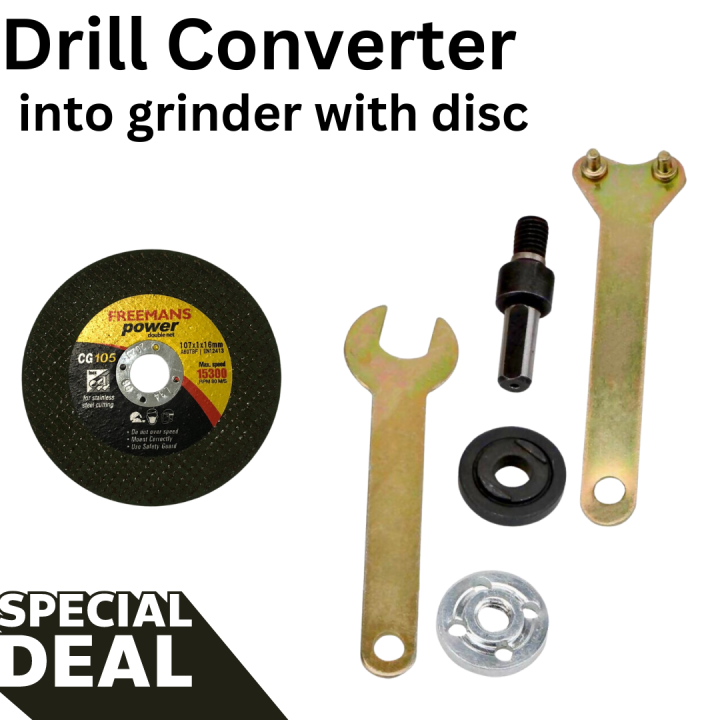 5 pieces/set desi Electric Drill Conversion Angle Grinder with metal cutting disk Connecting Rod for Metal Handle Holder Adapter Cutting Disc Polishing Wheel Electric drill accessories drill converter drill convert into grander Drill extension rod Drill e