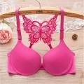 Girls Crochet Push Up Bra Body Shaping  Flower Lace Net Blouse Double Straps Short Tank Top Deep Neck Foam Padded Bra  Bra 32 50. 