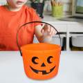 Halloween Pumpkin Bucket Candy Bucket Halloween Props Candy Basket Portable Decor Gift Basket Thanksgiving with Handle Trick or Treat Bucket. 