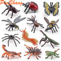 PinShang 12pcs Insect Action Figures Set Butterfly Spider Ladybird Mantis Scorpion Model Toys. 