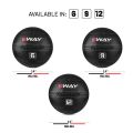 SWAY WALL BALL (14''),SLAM BALL BLUE BLACK, WALL BALL, MEDICINE BALLS, CORE STRENGTH, FITNESS, HEAVY WORKOUT, WORKOUT BALLS, WEIGHTED BALLS, STRENGTH TRAINING EQUIPMENTS. 