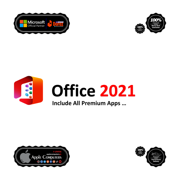 Microsoft Office 2021 OEM KEY - 1 KEY for 1 Device - Bind with your Personal Email - Genuine License Warranty.