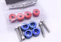 Motorcycle Handle Bar Fancy Nut Bolt CNC Aluminium 4 Pcs Set Decoration. 