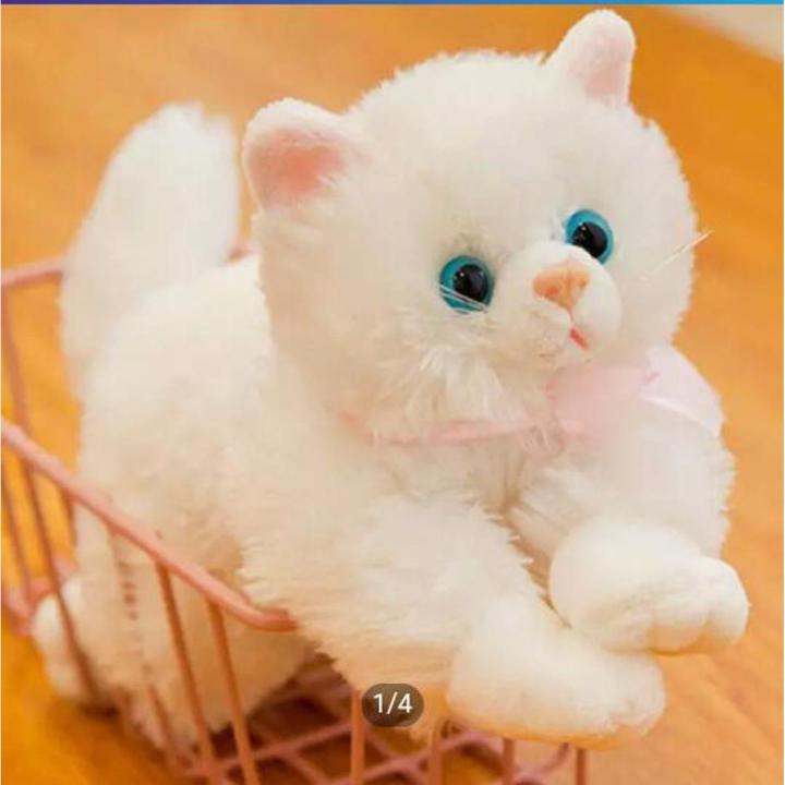 High quality Persian Cat Stuff Toy With Meow Sound For Kids Real Look