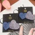 Tiktok Hot Super Beautiful Heart Rhie Side Bangs Broken BB Headwear Children's Flash Dia Love Hair Clip. 