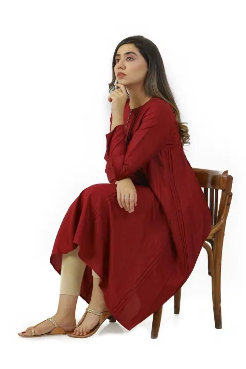 EGO%20Winter%20Collection%202019%20%20Destiny%20%20Maroon%20Viscose%20Kurti%20For%20Women%20-%20Image%203