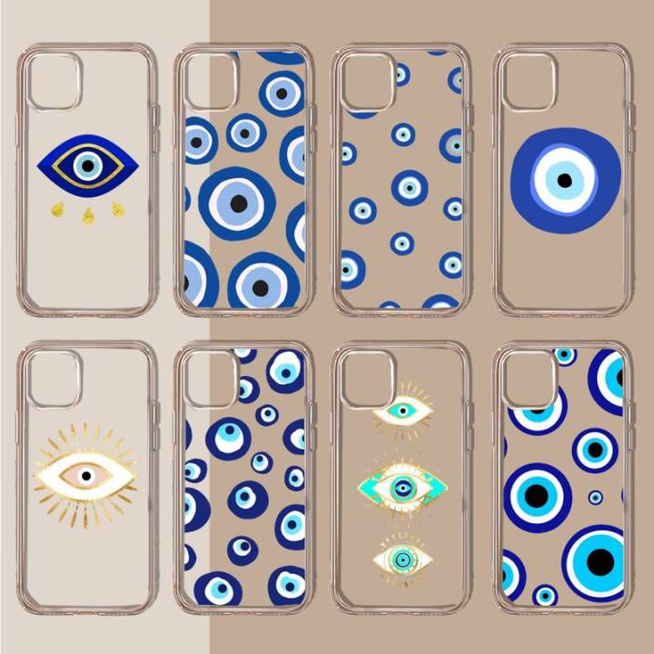 turkish devil eyes Phone Case Transparent soft For iphone 11 13 12 14 15 pro max mini plus