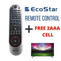 Ecostar LCD LED Remote control Works With All Models of EcoStar Silver Universal Remote with Free 2 AAA Cell. 
