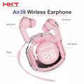 Air39 Wireless Earbuds | A39 Air pods | Air39 Earbuds | Crystal Clear Sound, Bluetooth 5.3, Transparent Case, Heavy Bass Stereo, Noise Reduction, Sports Headset with Microphone, Waterproof, LED Display | New Model Air A39 by HKT. 