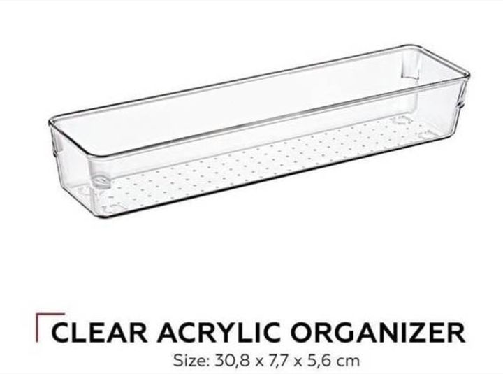 Clear Plastic Drawer Organizers Set, Bathroom and Vanity Drawer Trays, Large Clear Acrylic Kitchen Drawer Stationary Organization and Storage Dividers, Non-Slip Storage Makeup Trays Transparent Cosmetic Organizer Storage Bins for Makeup, Bedroom
