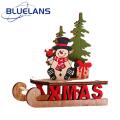 Christmas Ornament Handcrafted Wooden Santa Claus Sleigh Ornament Exquisite Christmas Decor for Diy Crafts Southeast Asian Buyers' Favorite Party Accessories. 