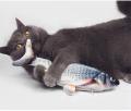 2 Pack Flopping Fish Cat Toy,Electric Moving Fish Toys for Indoor Cats,Realistic Plush Simulation Dancing Wagging Fish Cat Toy Catnip Kicker Bite Toys, Motion Kitten Toy, Interactive chew cat toys. 