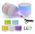 Mini Portable Bluetooth & Rechargeable Speaker with Light + SD Card + USB Supported Multi Color. 