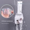 【HOT】 Creative Wall Mount Automatic Toothpaste Dispenser Bathroom Accessories Waterproof Lazy Toothpaste Squeezer Toothbrush Holder. 