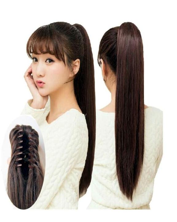 22"%20Pony%20Tail%20Ponytail%20Hair%20Extension%20Long%20Straight%20-%20Natural%20Brown%20Color%20-%20Image%208
