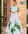 14th August Dress For Women - Embroidered Long Silk Maxi For Independence Day Dress. 