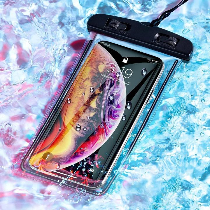 Underwater Waterproof Rainproof Mobile Case PVC Bag Transparent Touch Screen Premium Cell Phone Pouch Cover For Travel Hiking Rainy Season Monsoon